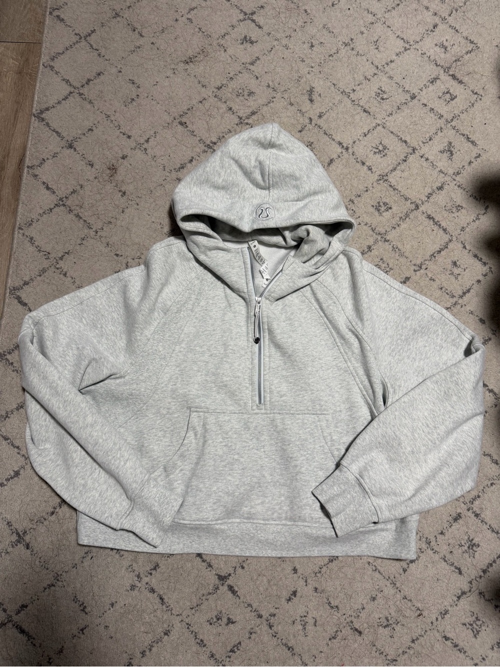 Lululemon Light Gray Half-Zip Hoodie